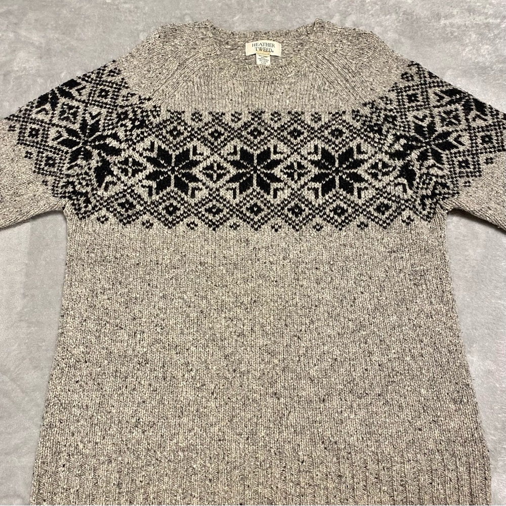 Heather Tweed Wool Sweater